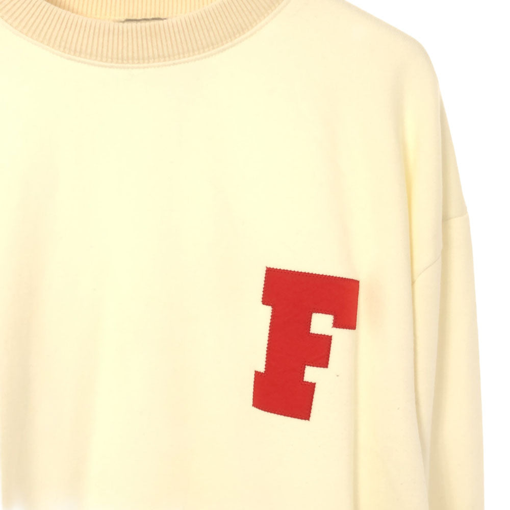 MAISON KITSUNE メゾンキツネ ワッペン 長袖 スウェット トレーナー M ホワイト 裏起毛 メンズ