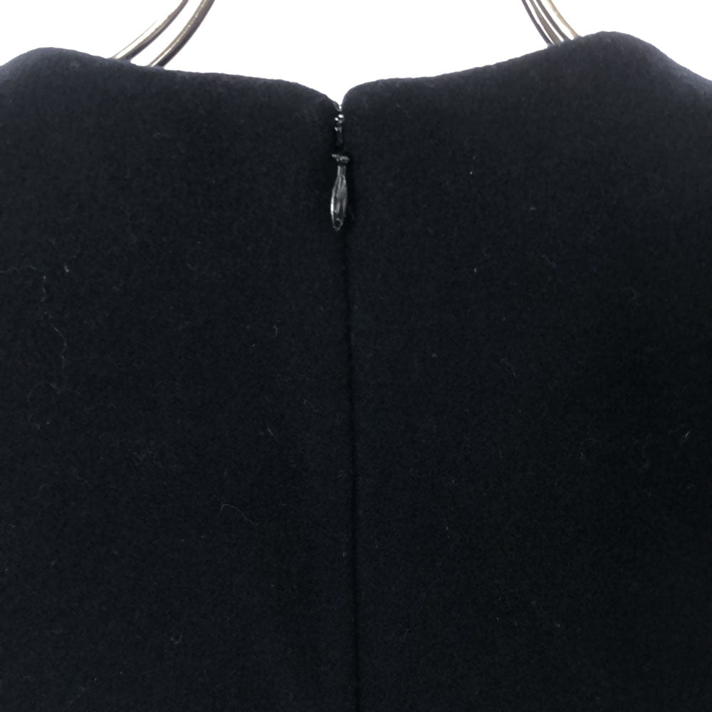 YOKO CHAN ヨーコチャン 日本製 ウール ノースリーブ ワンピース 38 ブラック レディース