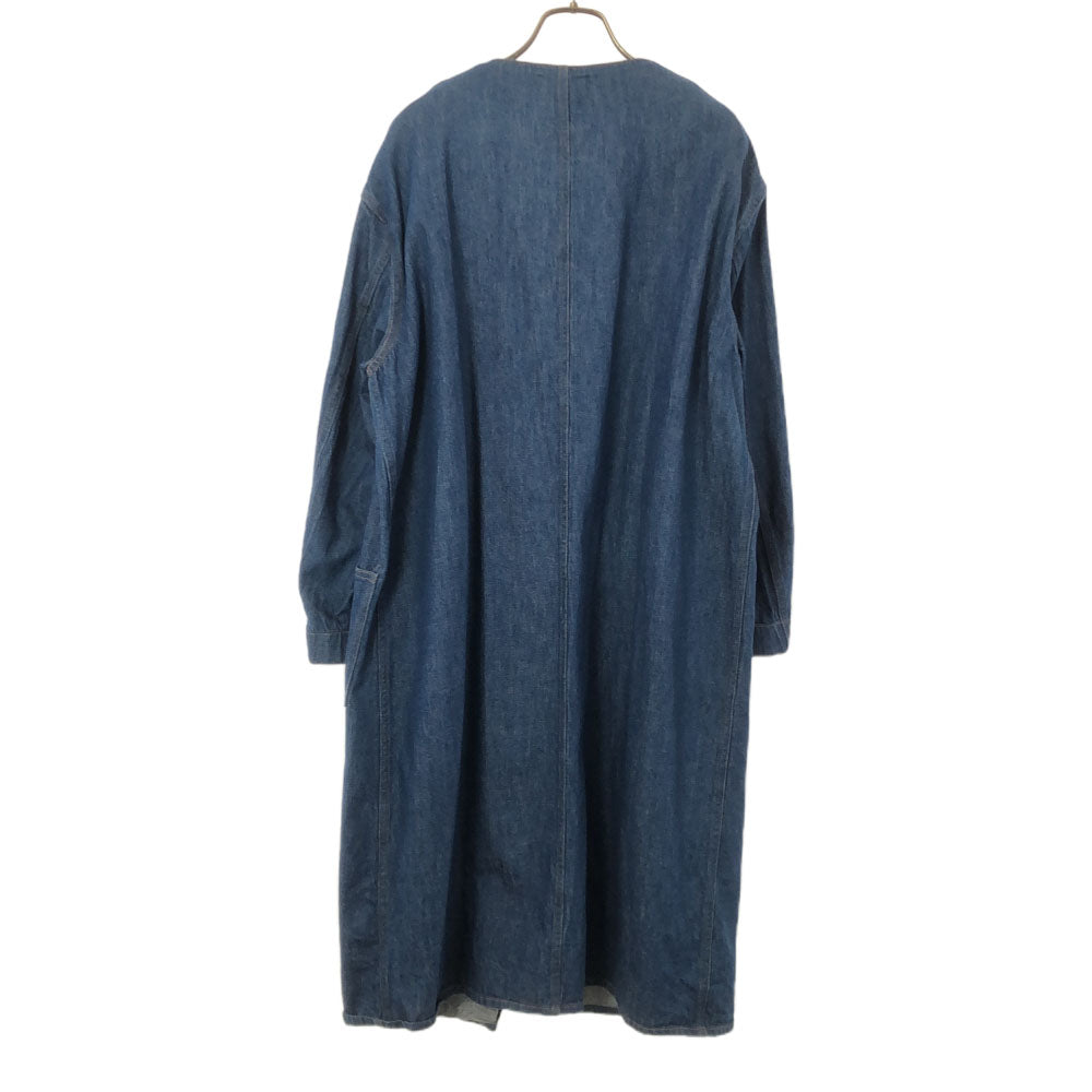 WESTOVERALLS ウエストオーバーオールズ 日本製 ノーカラー ロング デニムコート F レディース