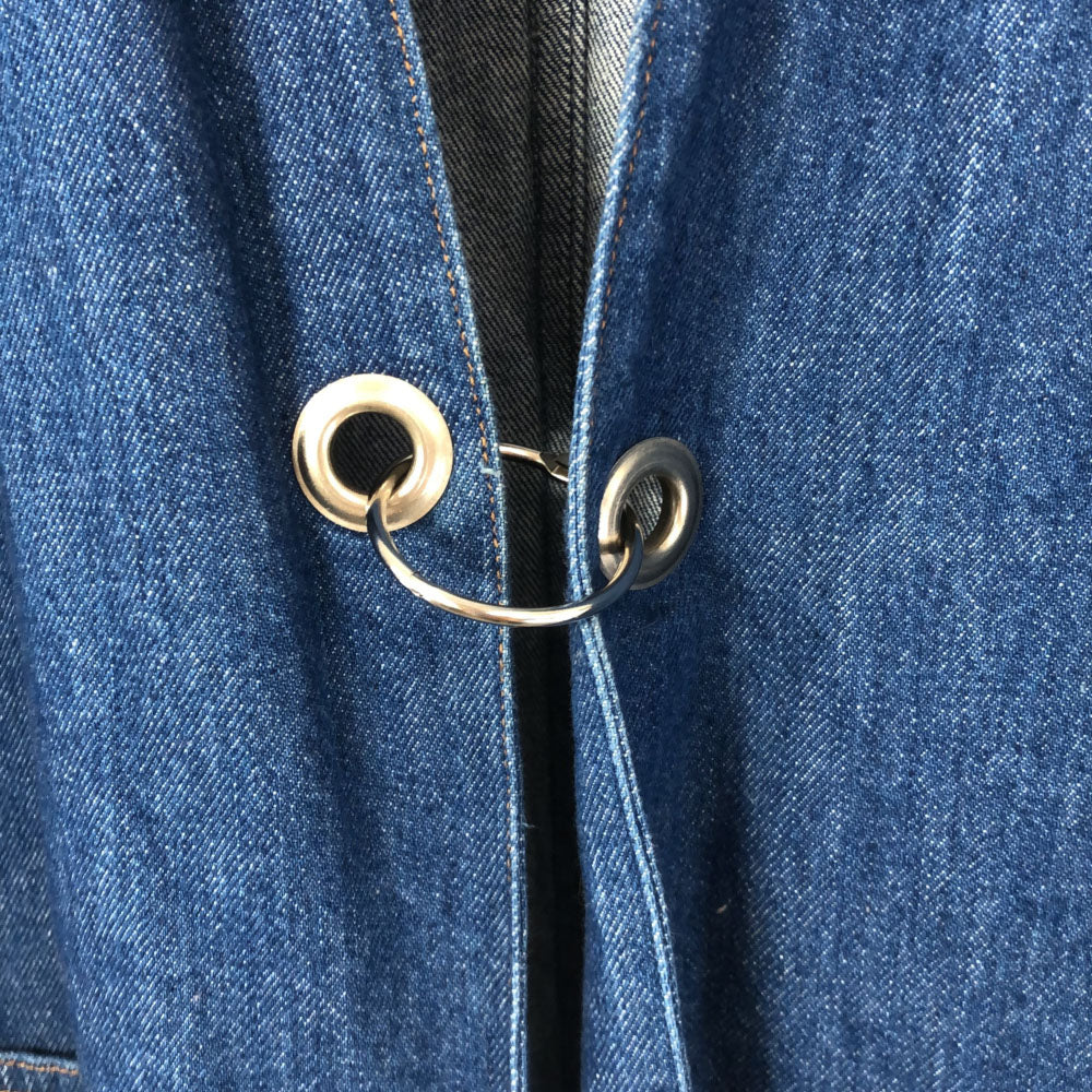 WESTOVERALLS ウエストオーバーオールズ 日本製 ノーカラー ロング デニムコート F レディース