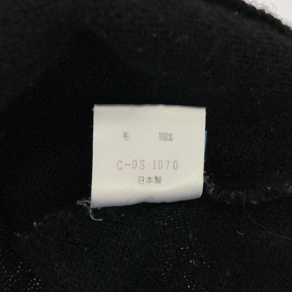 Paul Smith LONDON ポールスミスロンドン 日本製 ウール 長袖 Vネック セーター M ブラック ニット レディース