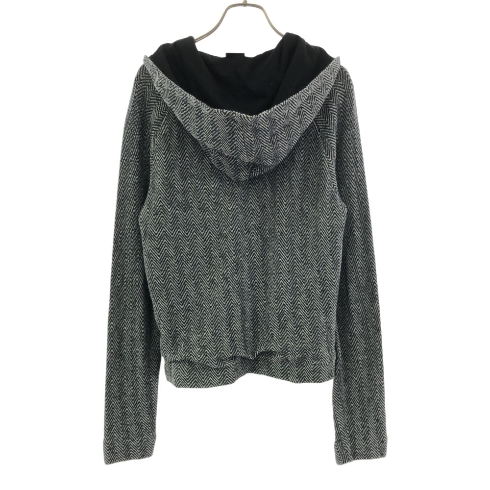 ARMANI EXCHANGE アルマーニ エクスチェンジ ヘリンボーン 長袖 ジップパーカー S ブラック系 メンズ