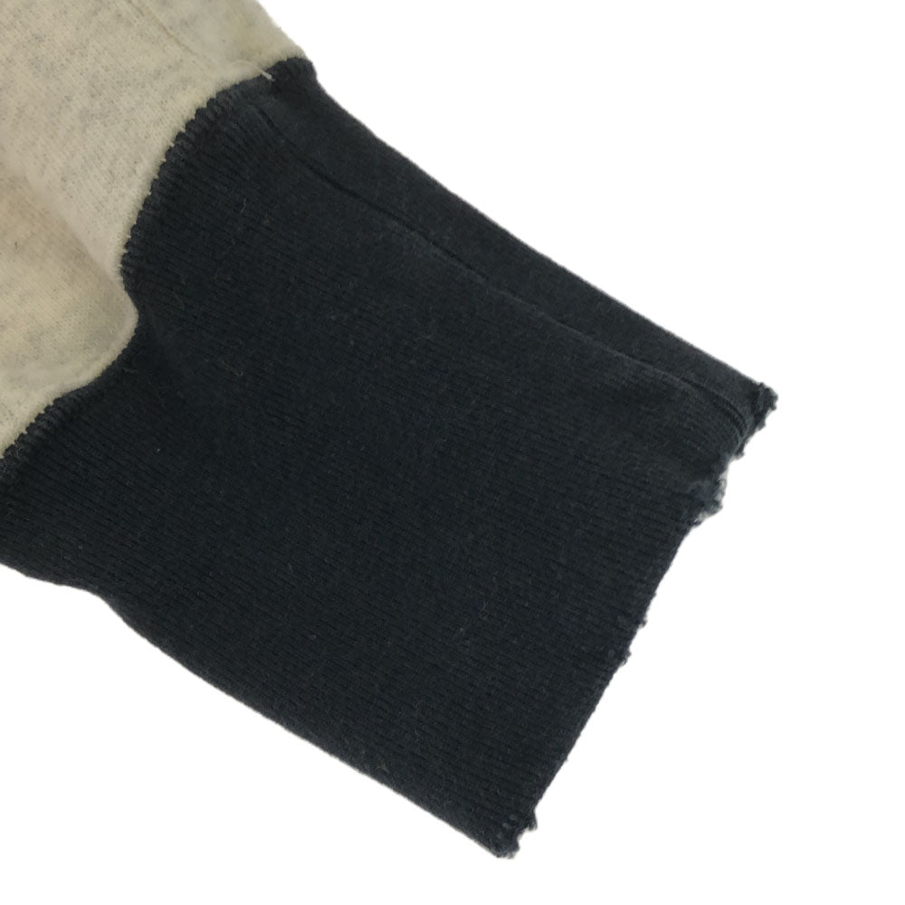 marka マーカ 日本製 長袖 ツートン スウェットパーカー 1 ホワイト×ブラック メンズ