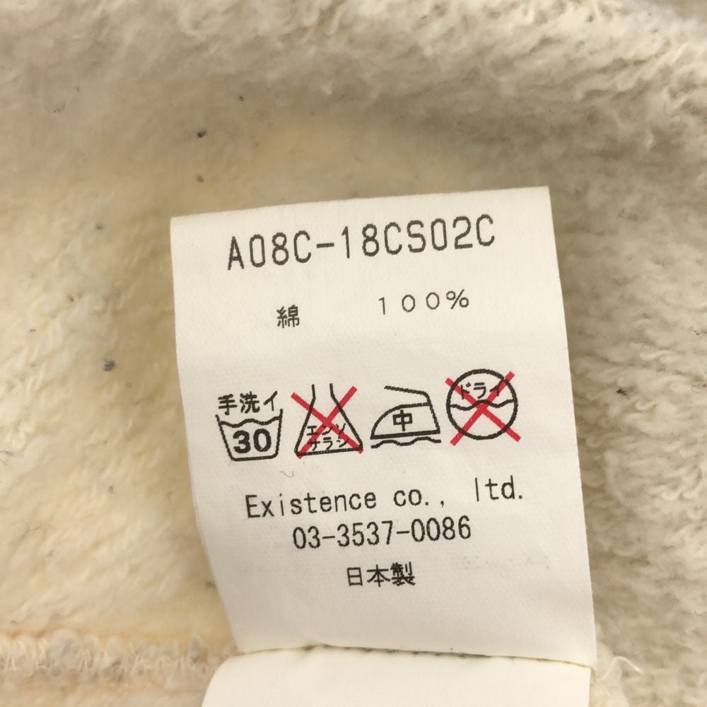 marka マーカ 日本製 長袖 ツートン スウェットパーカー 1 ホワイト×ブラック メンズ