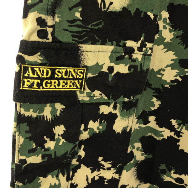 アンドサンズ 日本製 迷彩 ミリタリーショートパンツ M カーキ系 ANDSUNS メンズ