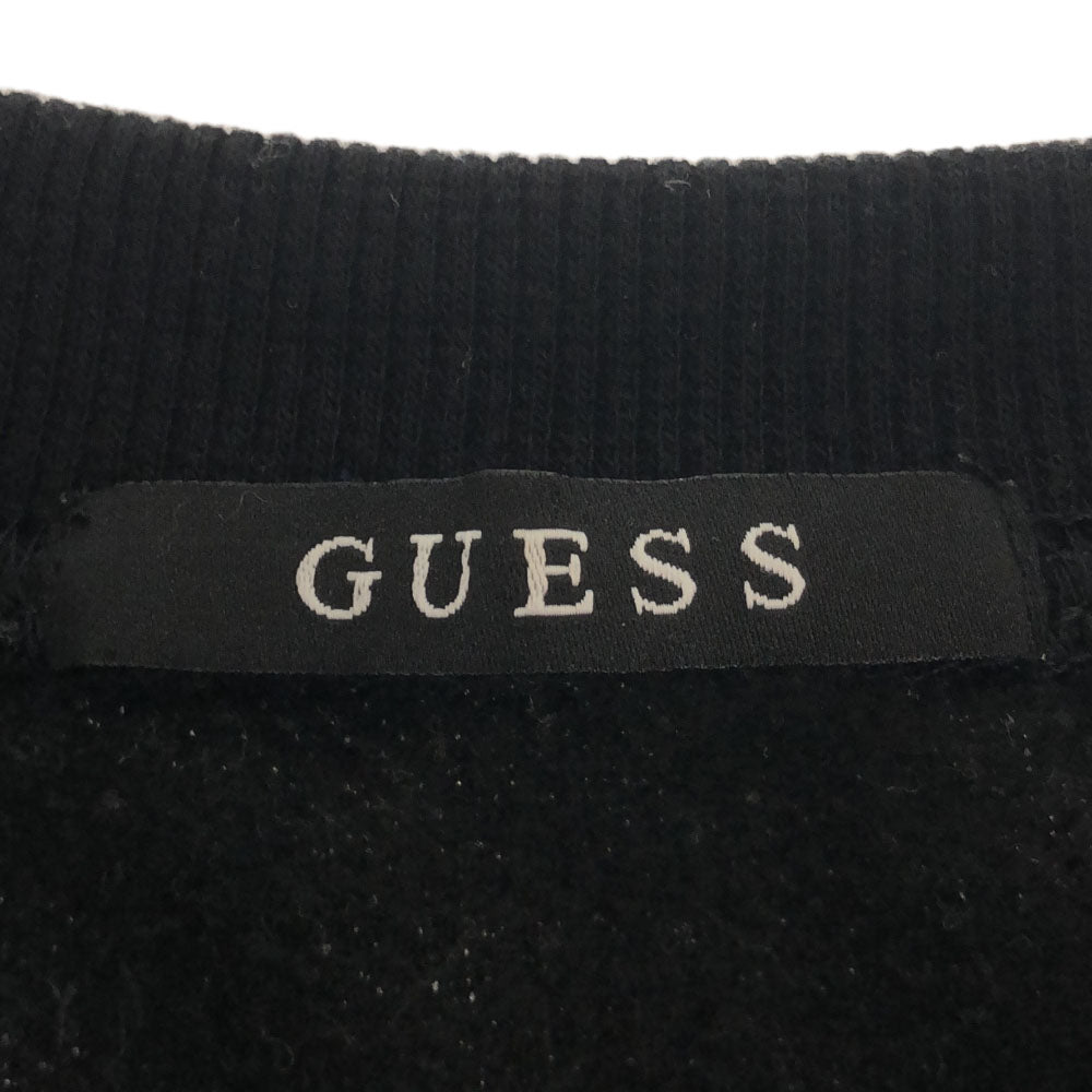 ゲス トライアングルロゴ 長袖 トレーナー LL ブラック Guess 裏起毛 スウェット メンズ