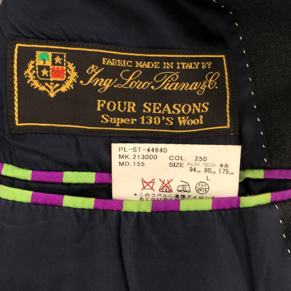 Paul Smith LONDON ポールスミスロンドン 日本製 ウール ロロピアーナ テーラードジャケット L グレー LoroPiana メンズ