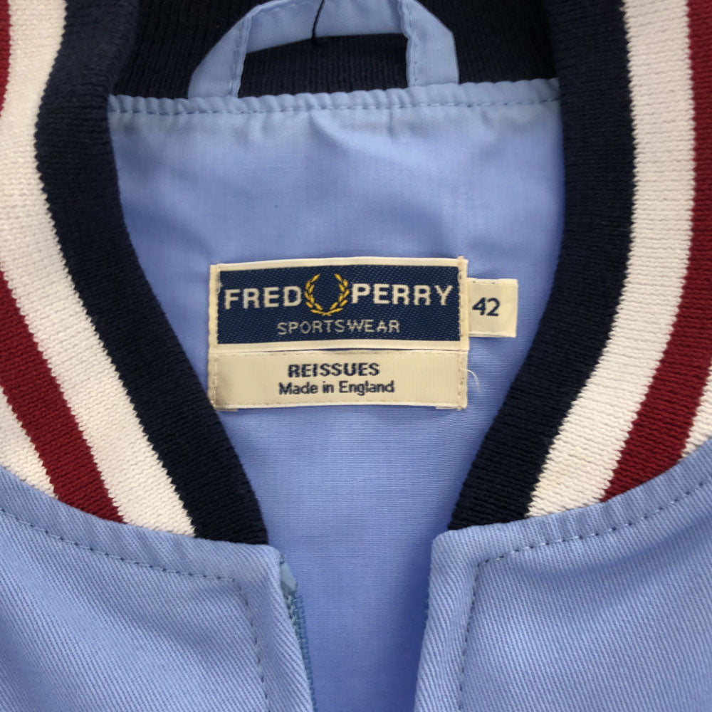 未使用 フレッドペリー 英国製 ブルゾン 42 ブルー系 FRED PERRY タグ付き メンズ