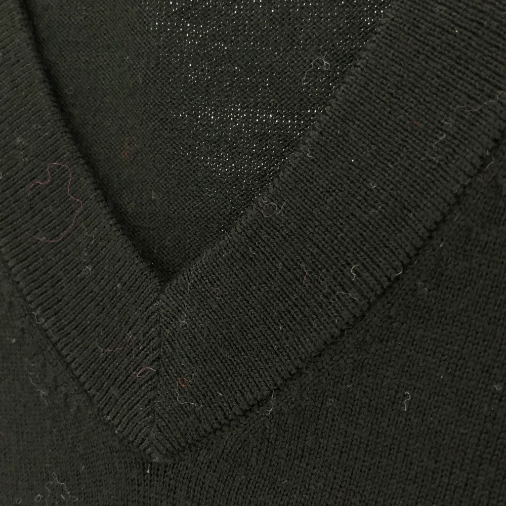 ブルックスブラザーズ ウール 長袖 Vネック セーター XS ブラック Brooks Brothers ニット メンズ