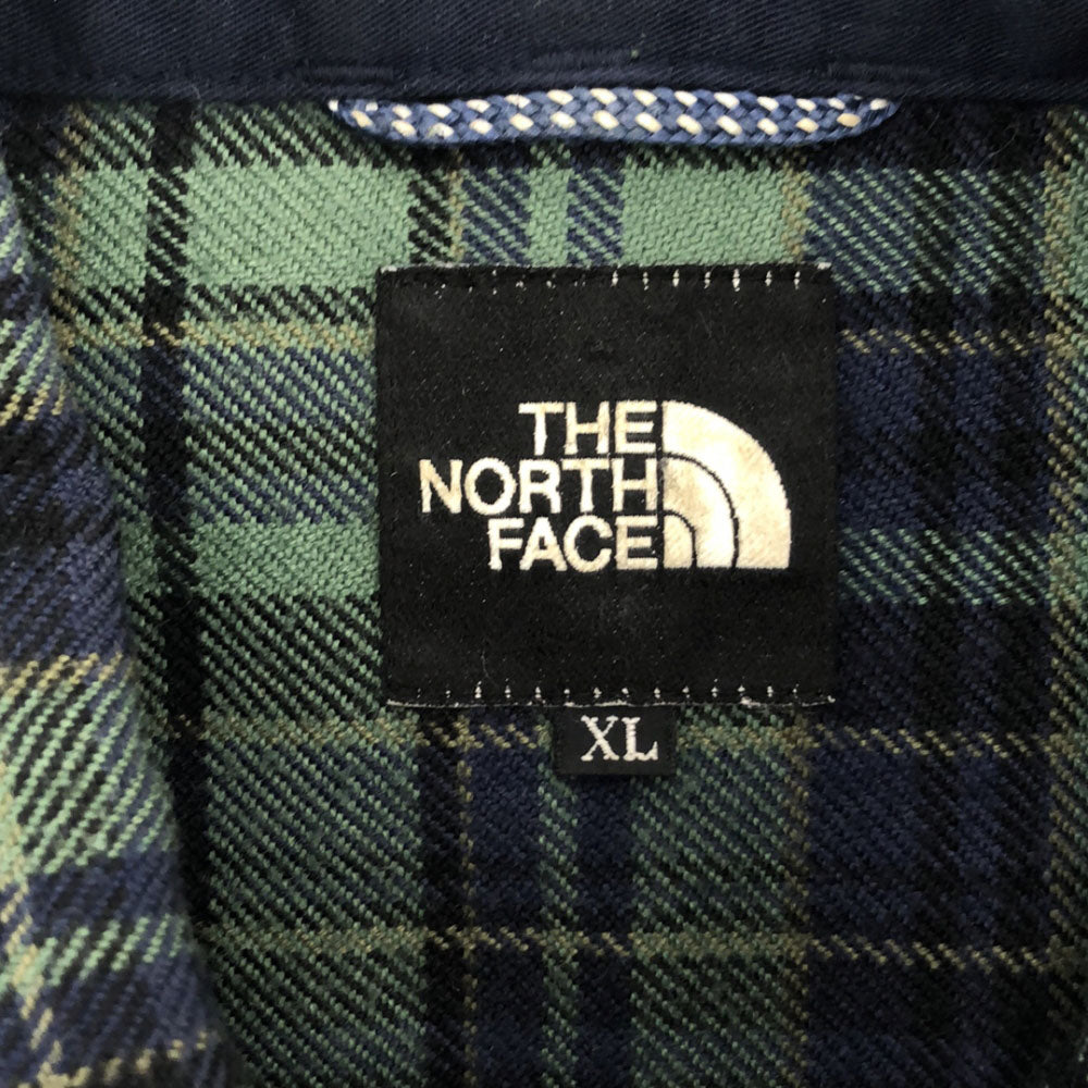 ザノースフェイス NT26203 ウールブレンド チェック 長袖 ネルシャツ XL グリーン系 THE NORTH FACE アウトドア メンズ