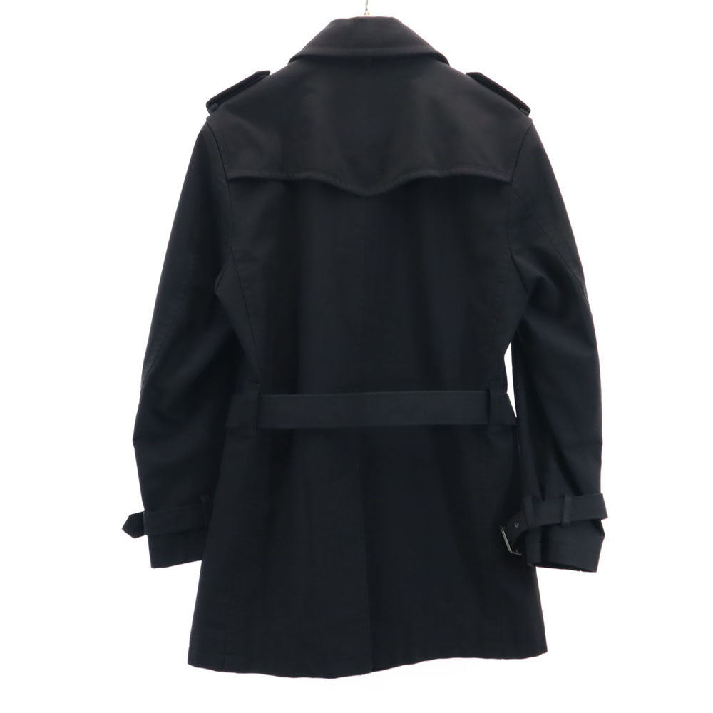 バーバリーブラックレーベル 三陽商会 日本製 トレンチコート M ブラック BURBERRY BLACK LABEL 裏チェック メンズ