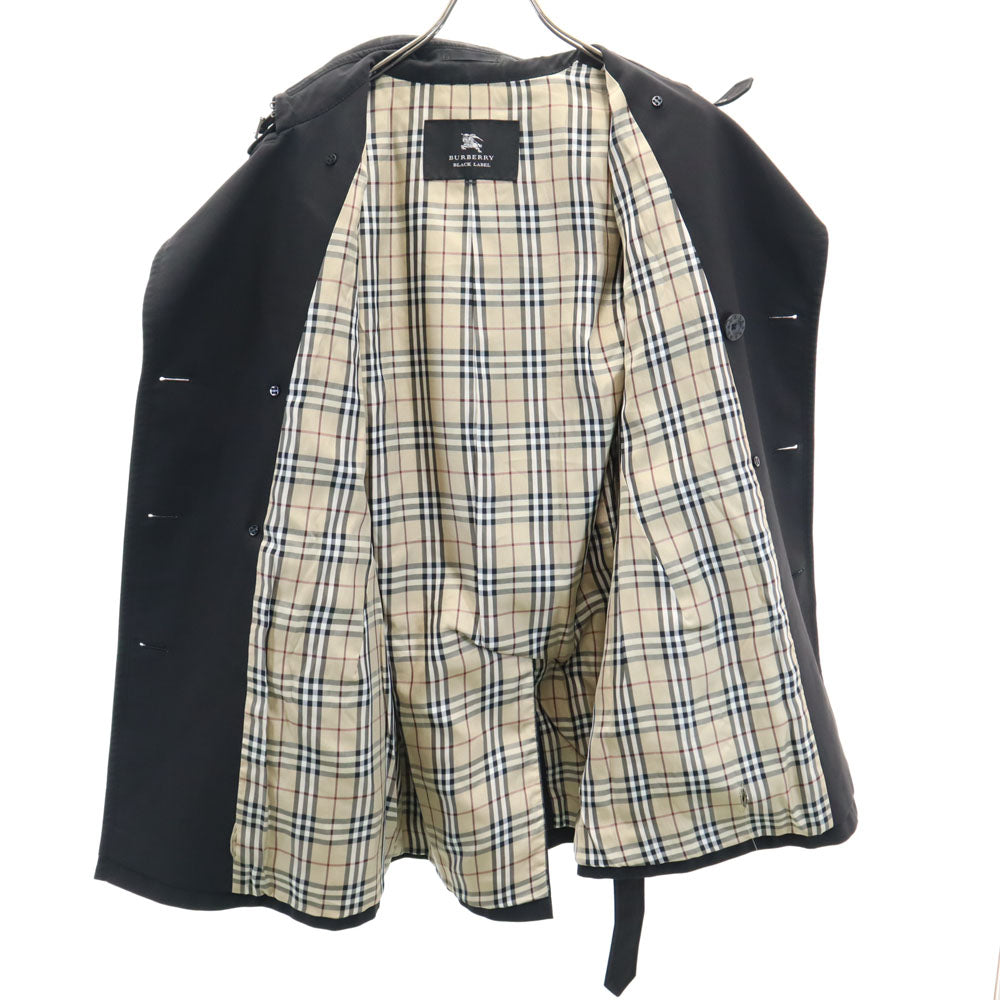 バーバリーブラックレーベル 三陽商会 日本製 トレンチコート M ブラック BURBERRY BLACK LABEL 裏チェック メンズ