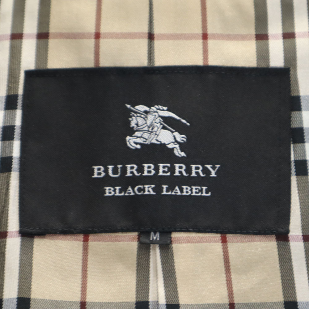 バーバリーブラックレーベル 三陽商会 日本製 トレンチコート M ブラック BURBERRY BLACK LABEL 裏チェック メンズ
