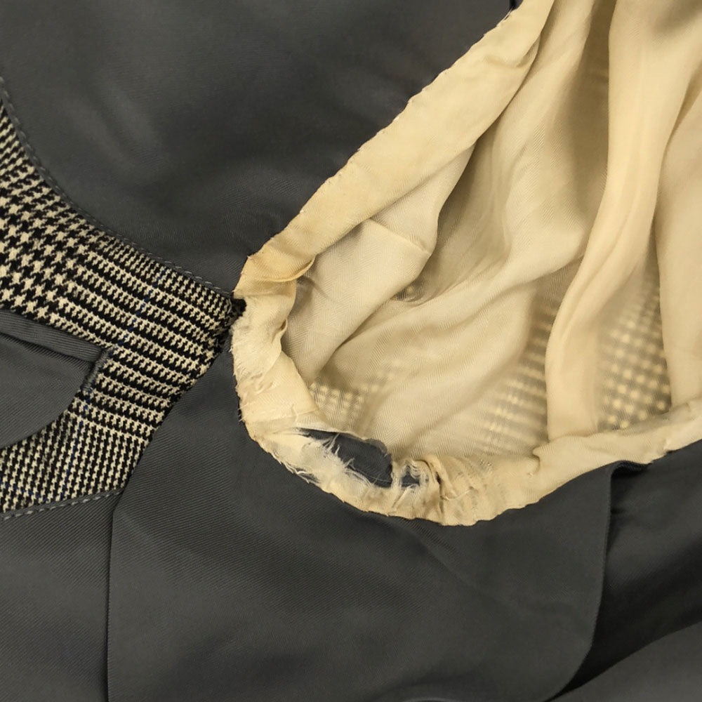 Burberrys バーバリーズ 90s ウール グレンチェック柄 テーラードジャケット ベージュ×ブラック オールド メンズ