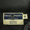 フレッドペリー イタリア製 ロゴ刺繍 長袖 ニット ポロシャツ 40 グレー FRED PERRY メンズ