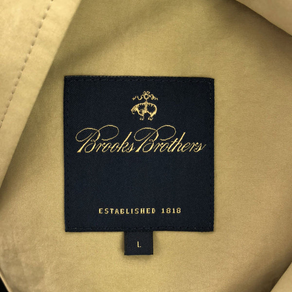 ブルックスブラザーズ ステンカラーコート L ベージュ Brooks Brothers 比翼ボタン メンズ