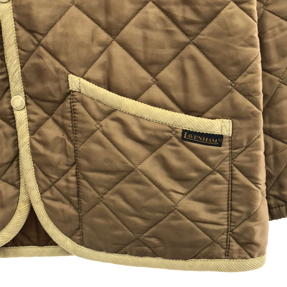 LAVENHAM ラベンハム イギリス製 キルティングジャケット 36 ベージュ系 異素材 レディース