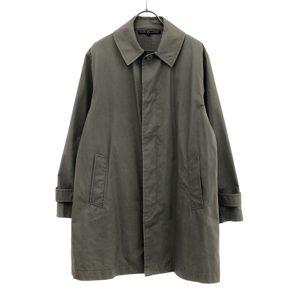 RALPH LAUREN ラルフローレン ステンカラーコート 9 グレー系 比翼ボタン レディース