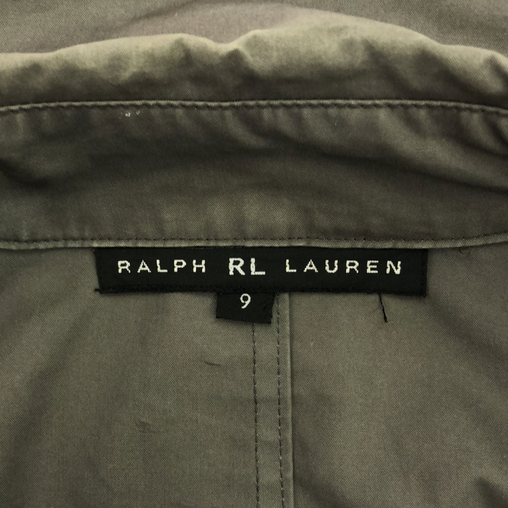 RALPH LAUREN ラルフローレン ステンカラーコート 9 グレー系 比翼ボタン レディース