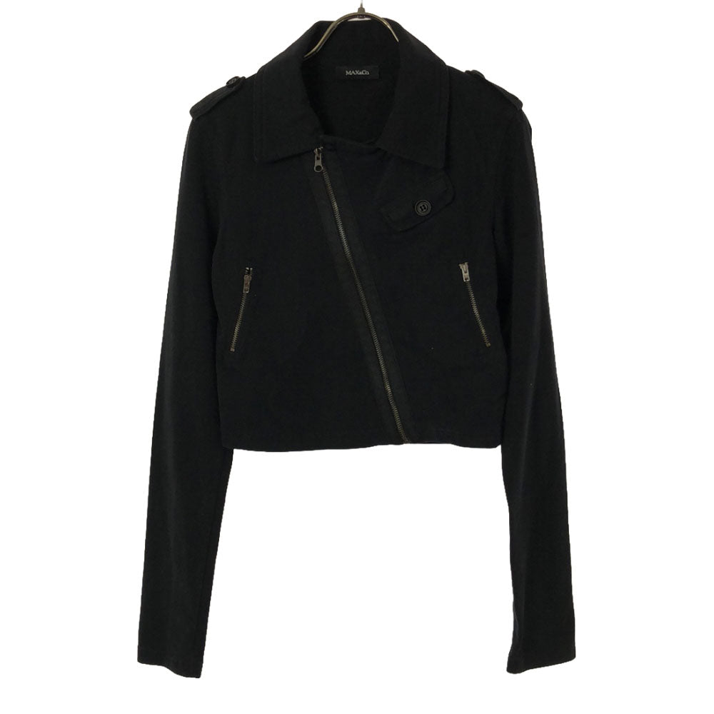 MAX&CO マックスアンドコー 長袖 ダブルライダースジャケット M ブラック レディース