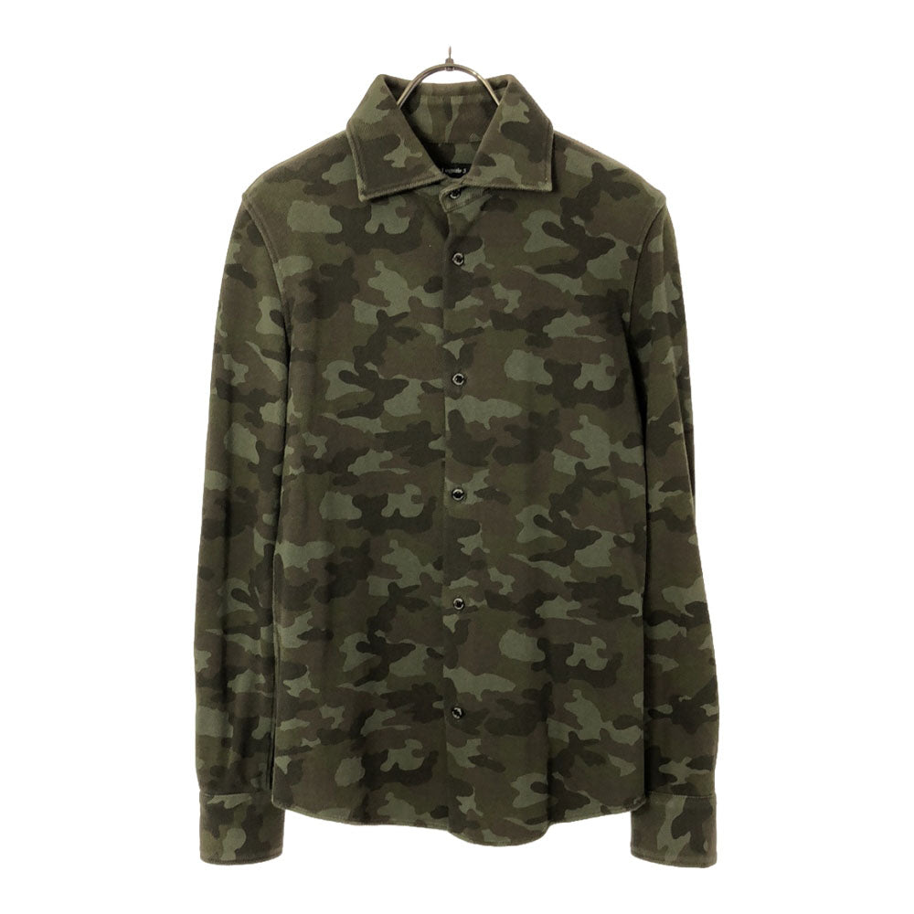 1PIU1UGUALE3 ウノピゥウノウグァーレトレ 日本製 迷彩 長袖 ミリタリージャケット 4 カーキ メンズ