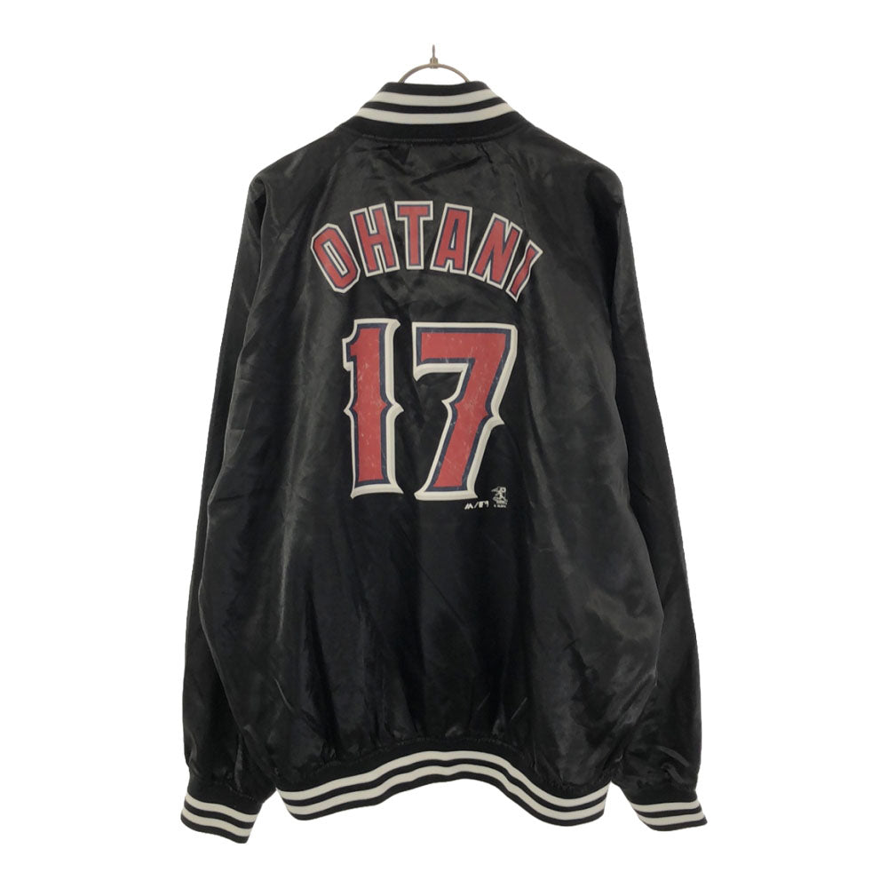 Majestic マジェスティック 大谷翔平 エンゼルス プリント 野球 スタジャン XL ブラック ブルゾン ジャケット メンズ