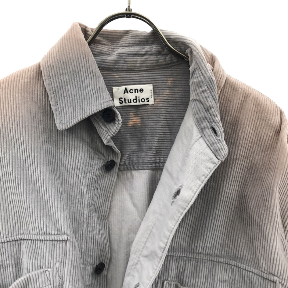 アクネスタジオ 染加工 コーデュロイジャケット 48 グレー系×オレンジ系 Acne Studios メンズ