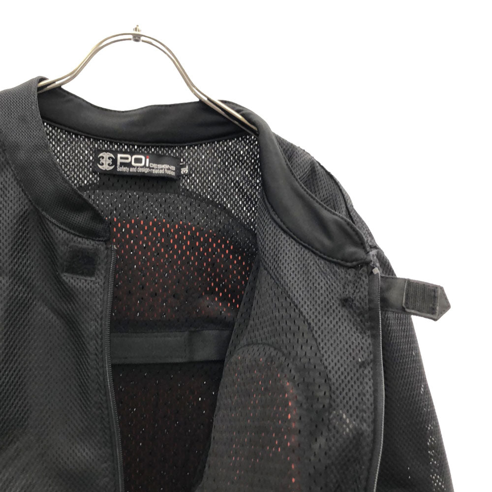 ピーオーアイデザイン バイク フルプロテクションライティング ジャケット 3L ブラック POi DESIGNS メッシュジャケット ビッグサイズ メンズ