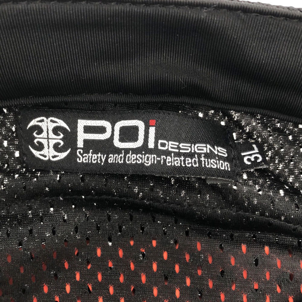 ピーオーアイデザイン バイク フルプロテクションライティング ジャケット 3L ブラック POi DESIGNS メッシュジャケット ビッグサイズ メンズ