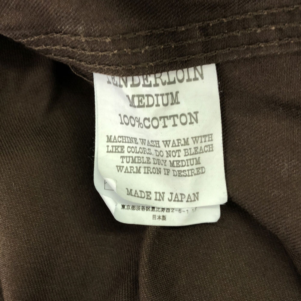 テンダーロイン 日本製 長袖 シャツ M ブラウン TENDERLOIN メンズ