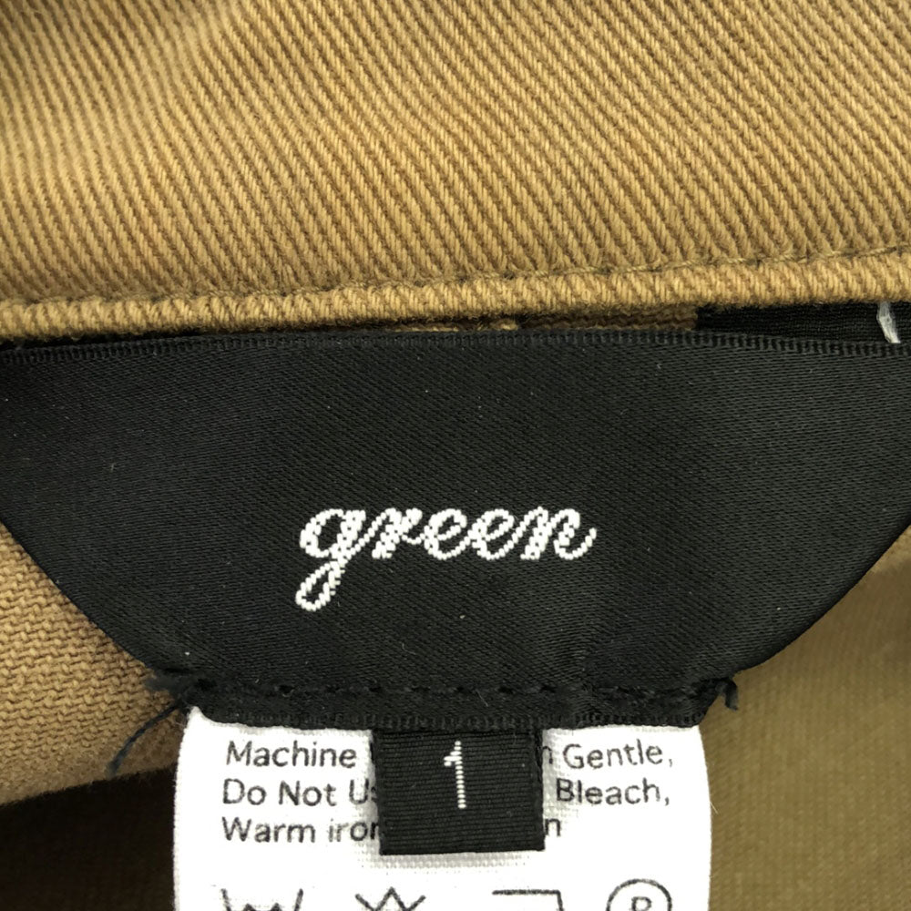 green グリーン 日本製 コート 1 ブラウン系 エポーレット付 レディース