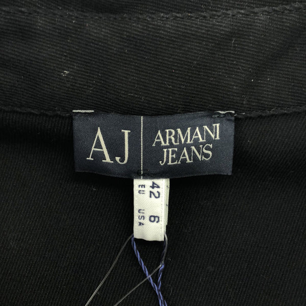 アルマーニジーンズ 未使用 長袖 コットン ワンピース 6 ブラック ARMANI JEANS タグ付き レディース