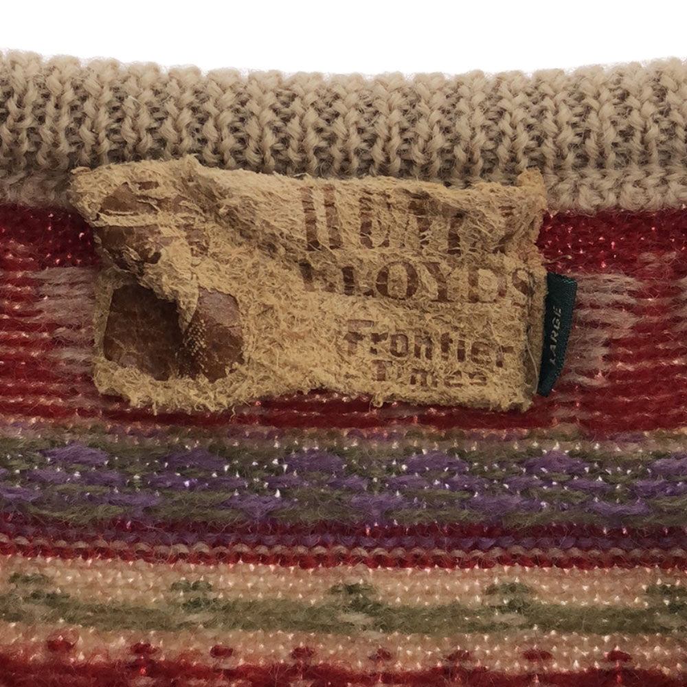 HENRI LLOYD ヘンリーロイド ウール 総柄 長袖 セーター L ベージュ ニット メンズ