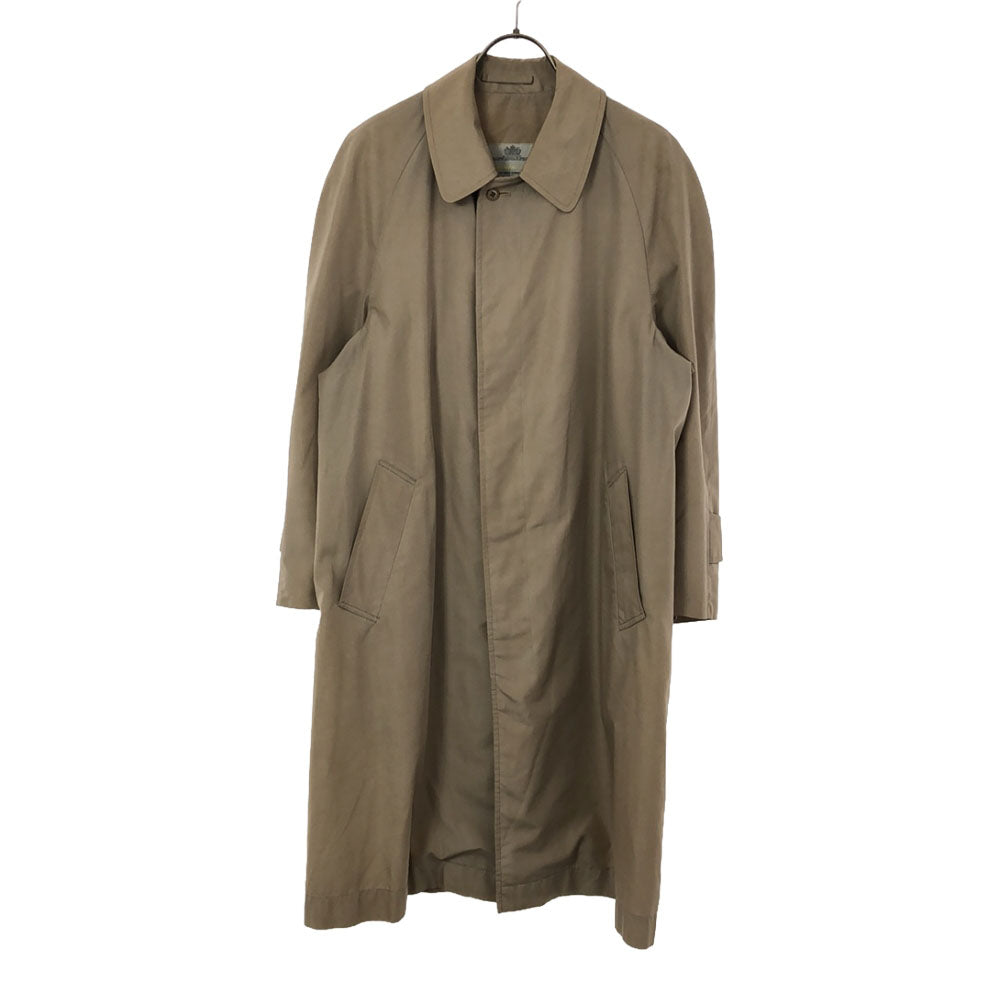 Aquascutum アクアスキュータム 英国製 ステンカラーコート ベージュ 比翼ボタン メンズ