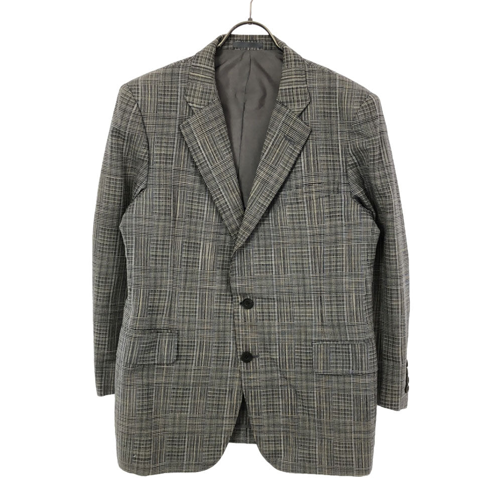 Burberrys バーバリーズ 90s ウールブレンド 総柄 テーラードジャケット 96-86-170AB5 グレー系 オールド メンズ