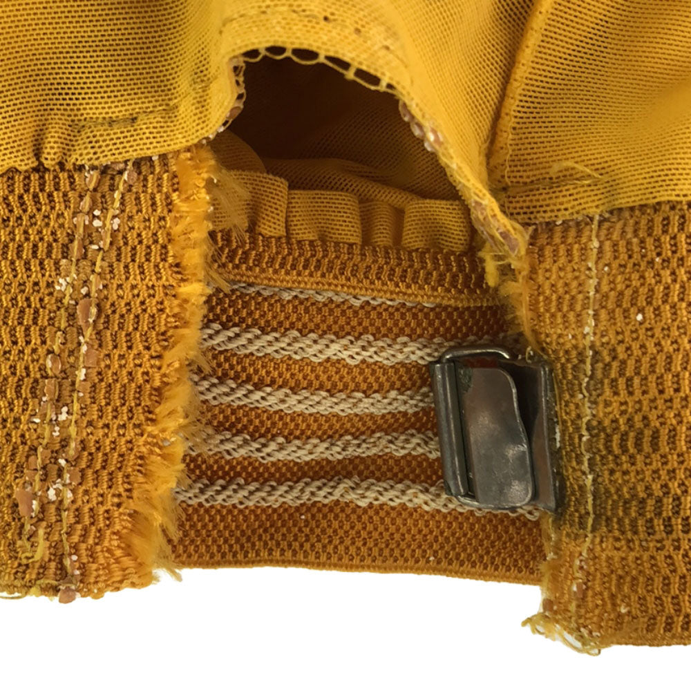 adidas アディダス 70s ウールブレンド デサント製 トレフォイルロゴ 3ライン スキー 中綿ロングパンツ ウエスト70 イエロー スノーボード オールド ヴィンテージ メンズ