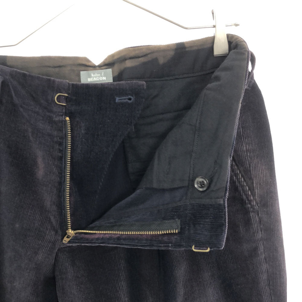 kolor BEACON カラービーコン 16AW 日本製 テーパード コーデュロイパンツ 2 パープル メンズ
