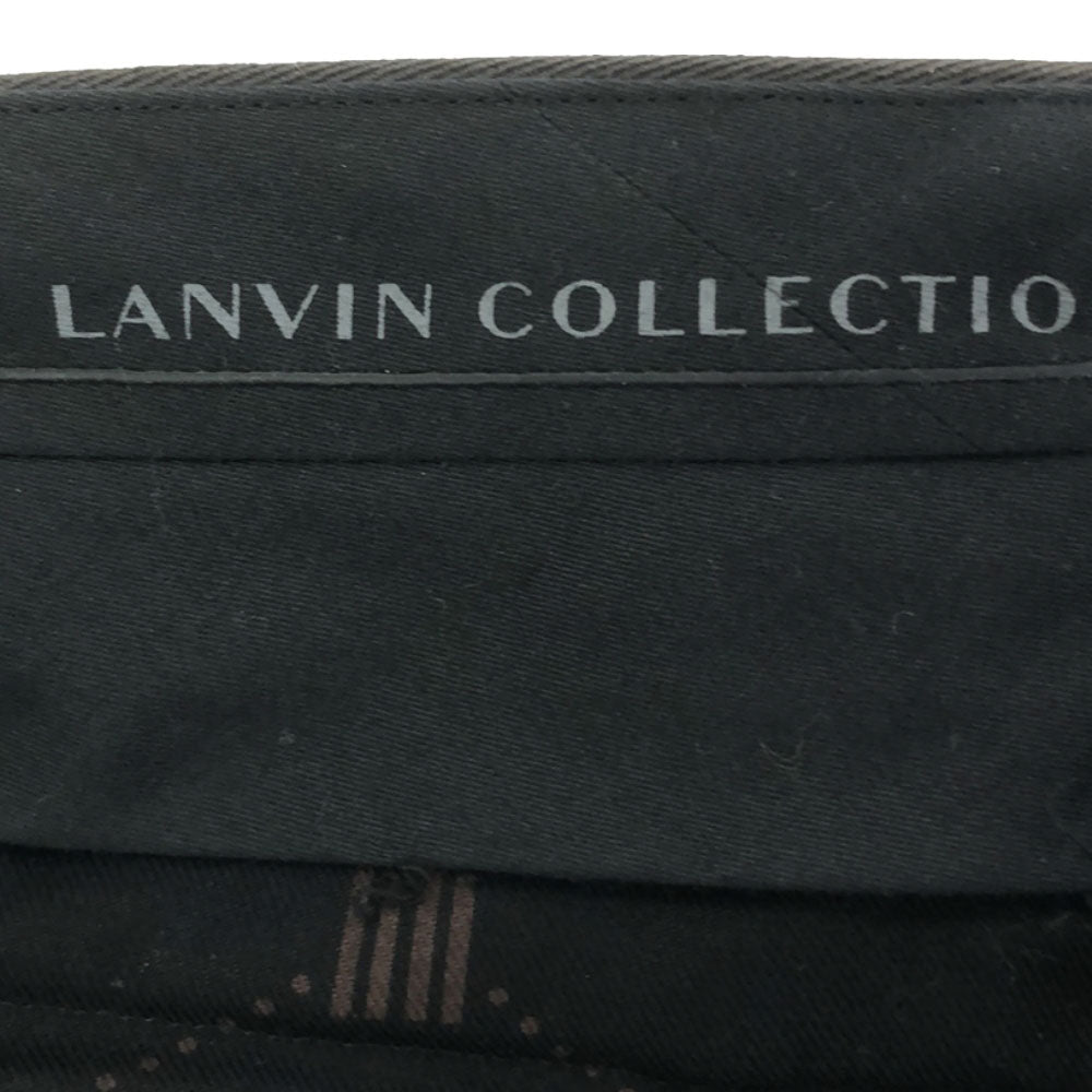 LANVIN LA COLLECTION ランバンコレクション 日本製 ロングパンツ 46 ブラウン系 メンズ
