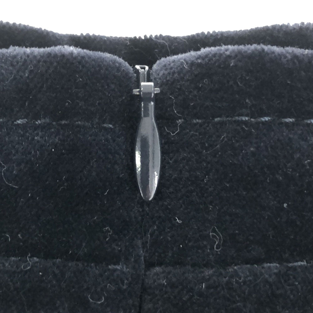 未使用 Emporio Armani エンポリオアルマーニ ミディ丈 フレアスカート 42 ネイビー タグ付き バックジップ レディース