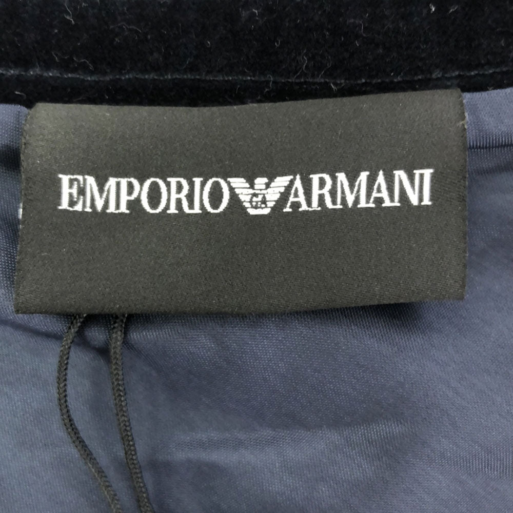 未使用 Emporio Armani エンポリオアルマーニ ミディ丈 フレアスカート 42 ネイビー タグ付き バックジップ レディース