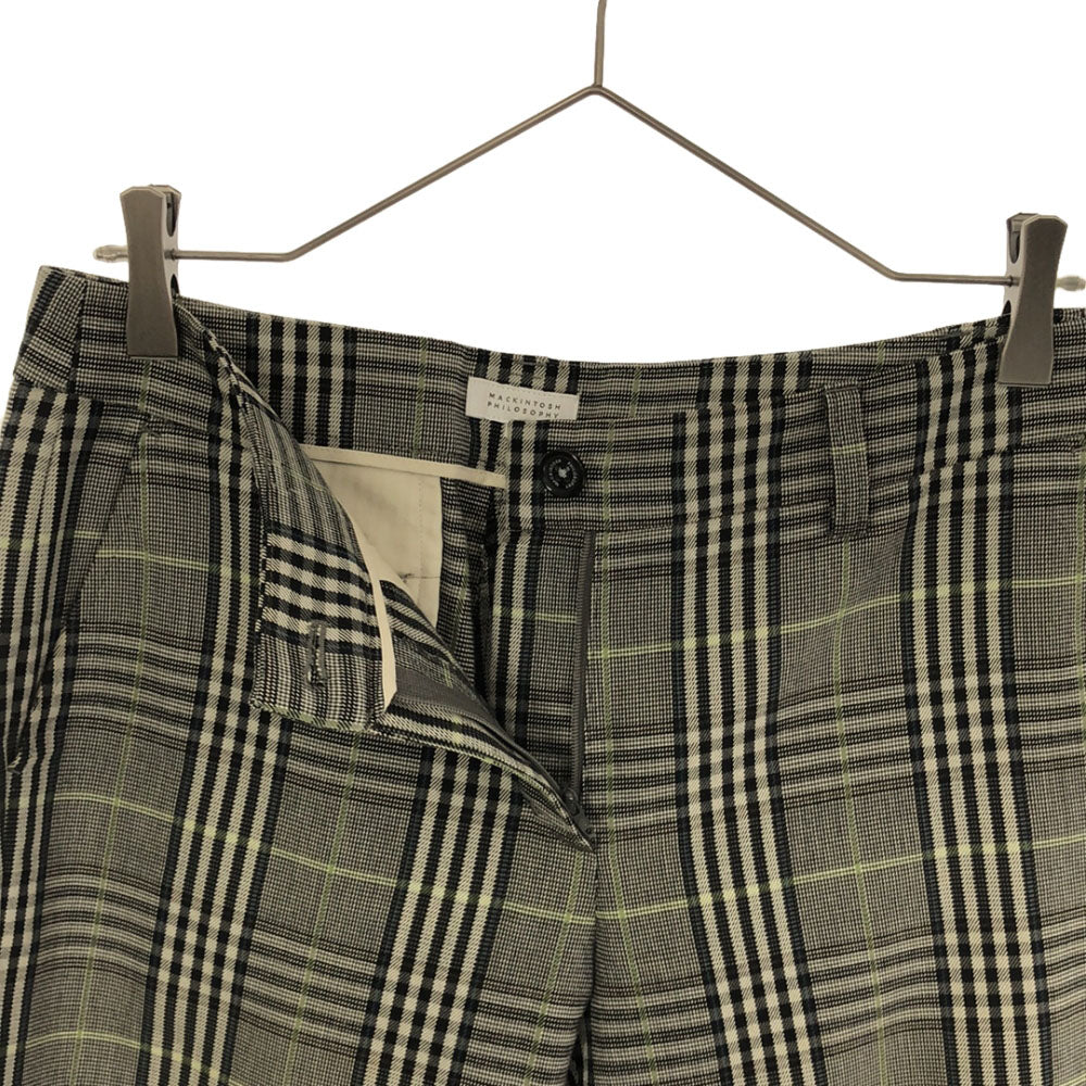 MACKINTOSH PHILOSOPHY マッキントッシュフィロソフィー 日本製 三陽商会 グレンチェック テーパードパンツ 38 ブラック系 レディース