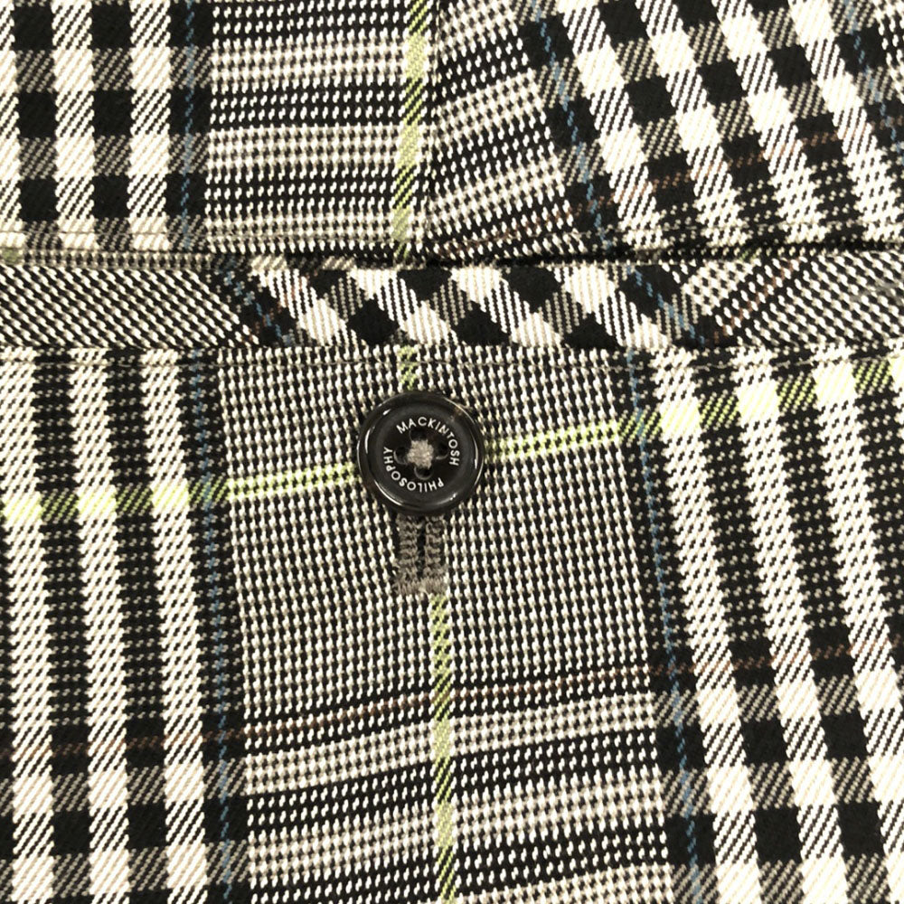 MACKINTOSH PHILOSOPHY マッキントッシュフィロソフィー 日本製 三陽商会 グレンチェック テーパードパンツ 38 ブラック系 レディース