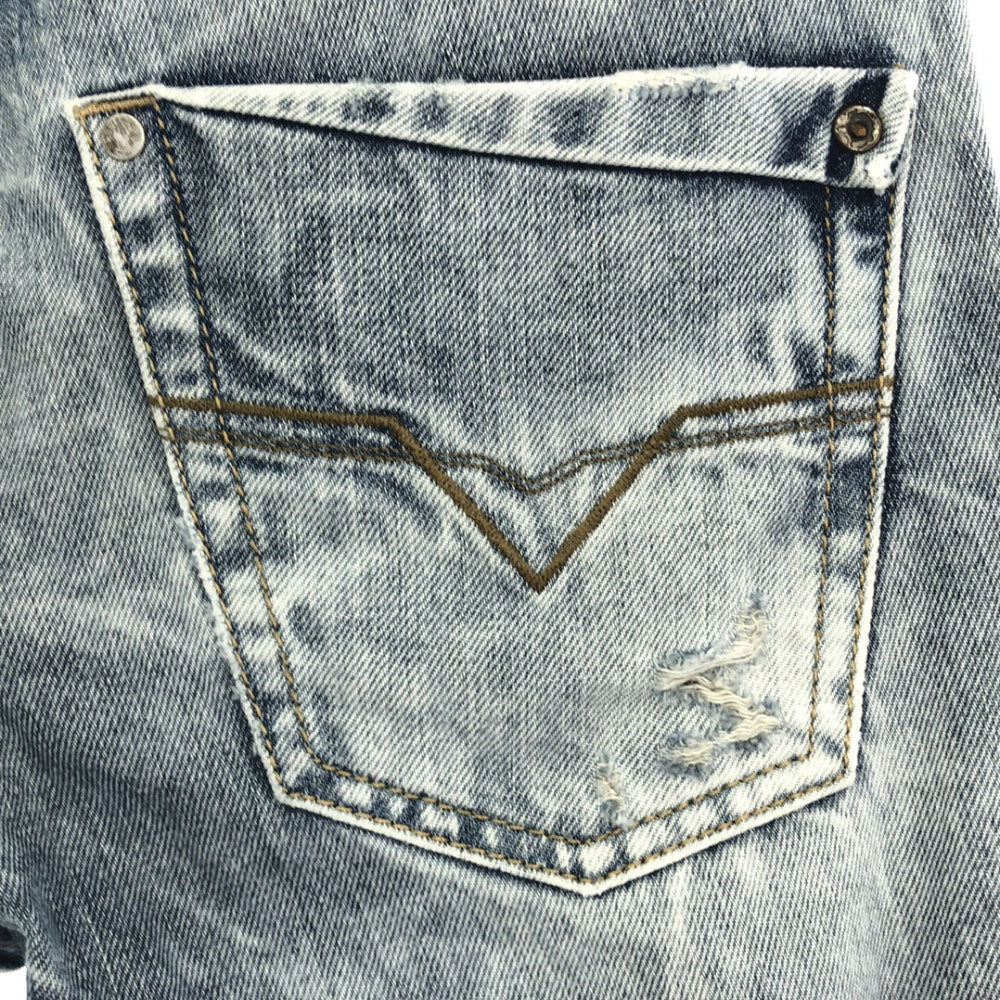 ディーゼル ダメージ加工 ストレートデニムパンツ W27 DIESEL レディース