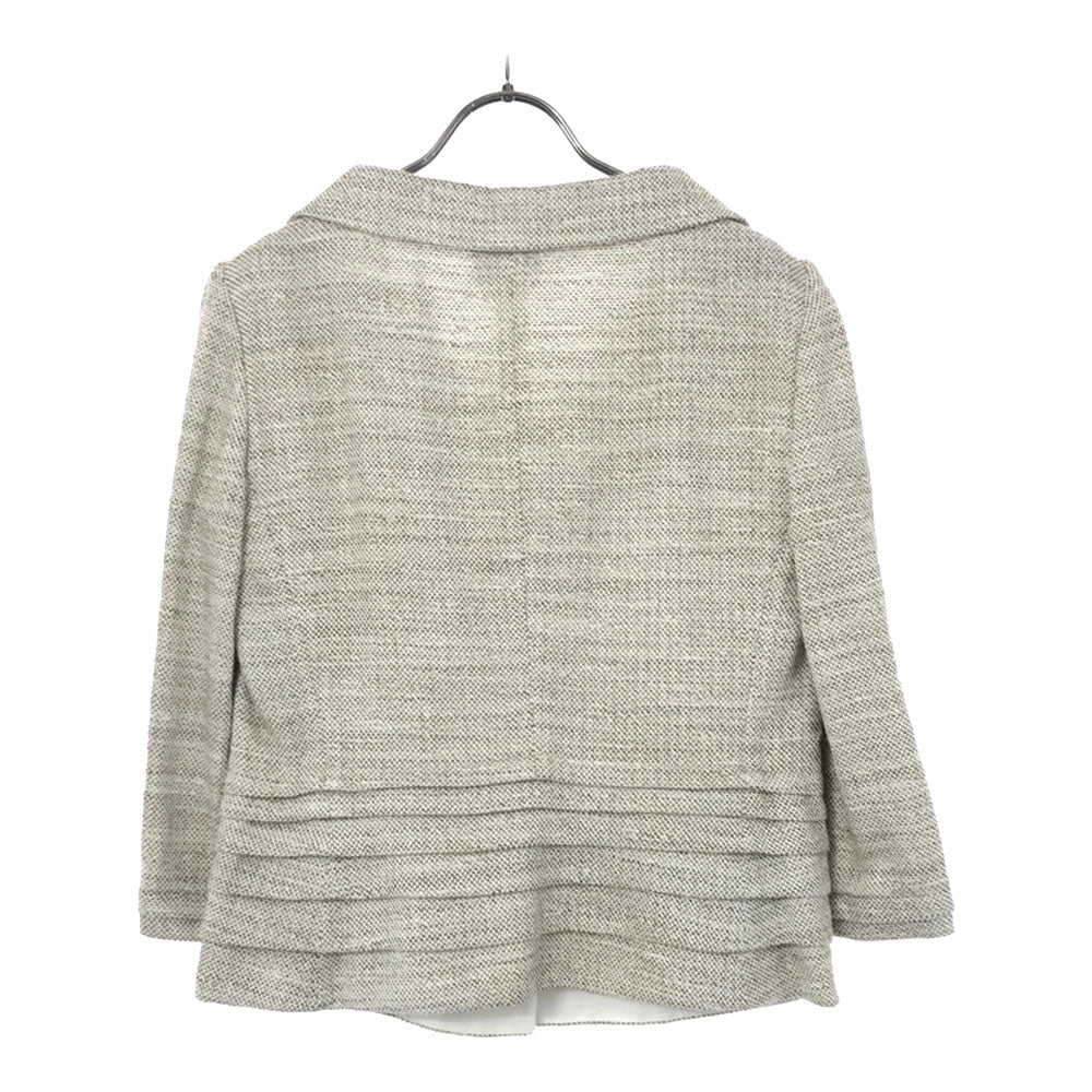 ARMANI COLLEZIONI アルマーニ コレツィオーニ イタリア製 7分袖 ジャケット 42 ベージュ系 レディース