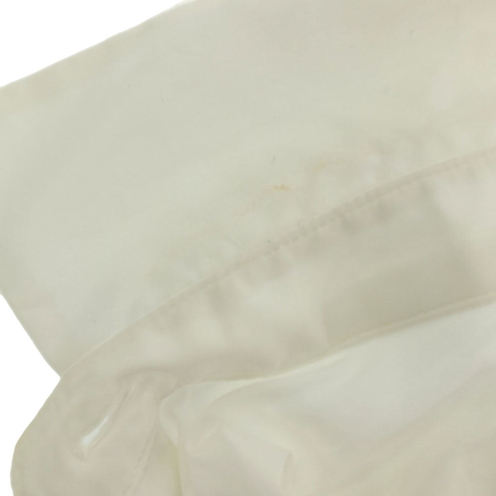 β ベータ 日本製 猫プリント 長袖 シャツ 40 ホワイト フライフロント 胸ポケット レディース