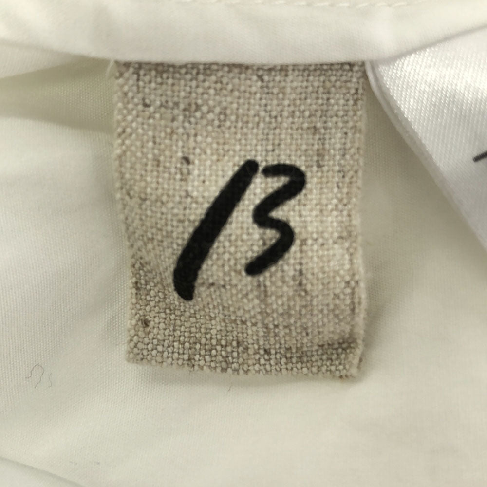 β ベータ 日本製 猫プリント 長袖 シャツ 40 ホワイト フライフロント 胸ポケット レディース