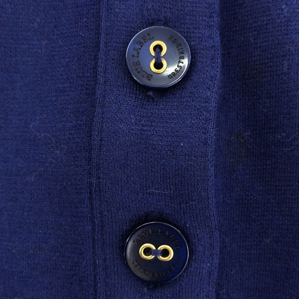 BLUE LABEL CRESTBRIDGE ブルーレーベルクレストブリッジ 三陽商会 7分袖 ハーフボタン ワンピース 38 ブルー レディース