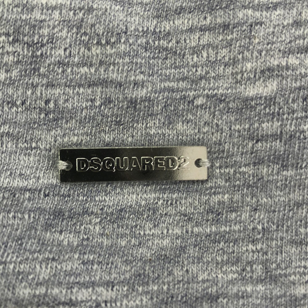 DSQUARED2 ディースクエアード イタリア製 長袖 裾レース ニット 膝丈ワンピース XS グレー レディース