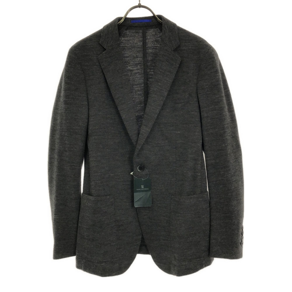 未使用 ナノユニバース ウールブレンド テーラードジャケット 44 グレー nano universe タグ付き メンズ