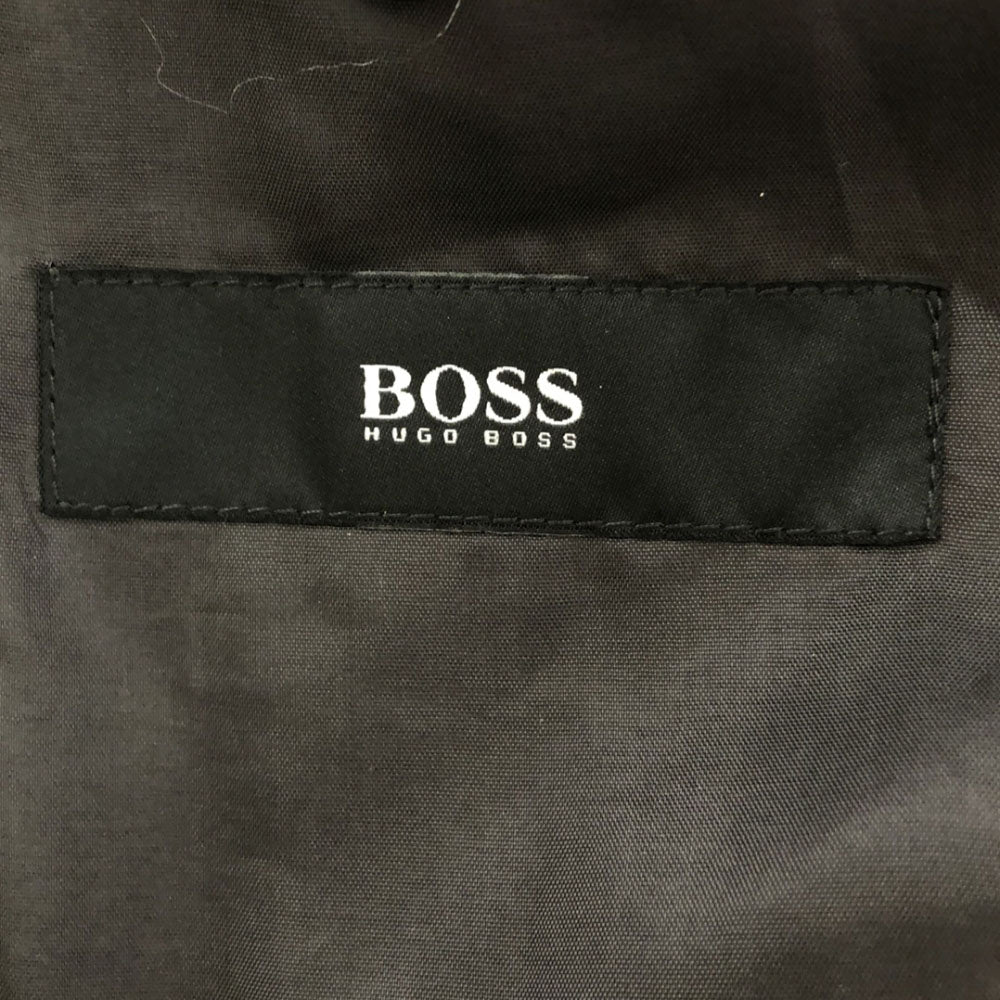 HUGO BOSS ヒューゴボス エルメネジルドゼニア ウール チェック テーラードジャケット 44 グレー Ermenegildo Zegna メンズ